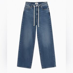 Light Weight Blue Denim Wide Jeans